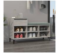 Shoe Cabinet Concrete Grey 102x36x60cm Engineered Wood 6 Shelves + Drawer Matte