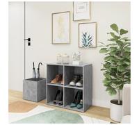 Shoe Cabinet Concrete Grey 105x35.5x70 cm Engineered Wood Hall Storage Organizer