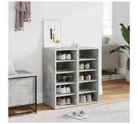 Shoe Cabinet Concrete Grey 31.5x35x70cm Engineered Wood 2-Door Indoor Rack Shelf