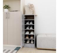 Shoe Cabinet Concrete Grey 32x35x92cm Engineered Wooden 6-Compartment Dustproof