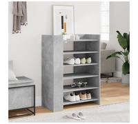 Shoe cabinet Concrete Grey 74.5x37.5x100 cm Engineered Wood Modern Hall Entryway