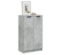 Shoe cabinet concrete grey engineered wood 59x35x100.5cm slim entry storage unit