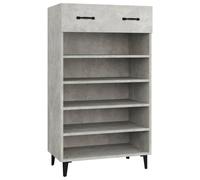 Shoe Cabinet Concrete Grey Engineered Wood Hall Storage Cupboard vidaXL