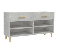 Shoe Cabinet Concrete Grey Engineered Wood Hall Storage Cupboard vidaXL