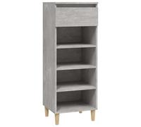 Shoe Cabinet Concrete Grey Engineered Wood Storage Rack Organiser vidaXL