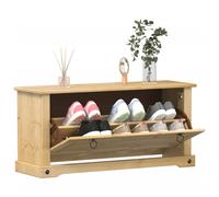 Shoe Cabinet Corona 99x32x47 cm Solid Wood Pine Berkfield Home Brown One Size