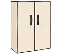 vidaXL Shoe Cabinet Cream 60x28x90 cm Fabric NEW
