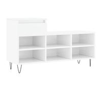 Shoe Cabinet Cupboard Rack High Gloss White Engineered Wood vidaXL