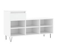 Shoe Cabinet Cupboard Rack Shelf White Engineered Wood vidaXL