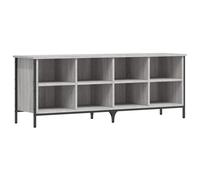 vidaXL Shoe Cabinet Grey Sonoma 131x35x50 cm Engineered Wood