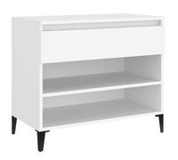 (White) vidaXL Shoe Cabinet Engineered Wood Storage Rack Unit Stand Multi Colours