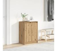 Shoe Cabinet Entryway Artisan Oak 57x34x76cm-Engineered Wood 2 Doors 8 Shelves