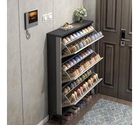 Shoe Cabinet For Entryway,Slim Hidden Shoe Rack Organizer With 3 Flip Drawers,Wooden Hallway Shoe Storage Cabinet,Freestanding Footwear Organizer,narrow Hallway Storage(50cm)