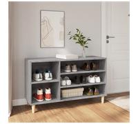 Shoe Cabinet Grey Sonoma 102x36x60 cm Engineered & Eucalyptus Wood Storage Bench