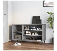 Shoe Cabinet Grey Sonoma 102x36x60 cm Engineered Wood Top Bench Storage Entryway