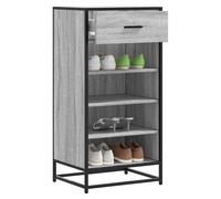 vidaXL Shoe Rack Grey Sonoma 48x38x97.5 cm Engineered Wood