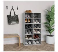 Shoe Cabinet Grey Sonoma 54x34x100.5cm Engineered Wood Storage Rack for Hallway