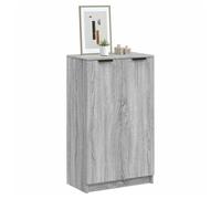 Shoe cabinet Grey Sonoma 59x35x100 cm Engineered Wood 5-Shelf Modern Entryway UK