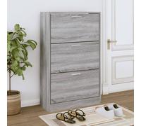 Shoe Cabinet Grey Sonoma 63x24x103 cm Engineered Wood Berkfield Home Grey One Size