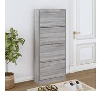 Shoe Cabinet Grey Sonoma 63x24x147 cm Engineered Wood Berkfield Home Grey One Size