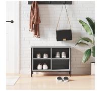 Shoe Cabinet Grey Sonoma 69x35x50 cm Engineered Wood & Iron Industrial Rustic.