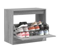 Shoe Cabinet Grey Sonoma 80x42x69cm Engineered Wood Slim Hall Storage Entryway