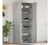 Shoe Cabinet Grey Sonoma 83x232cm Engineered Wood with Shelf for Indoor Storage