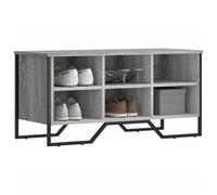 Shoe Cabinet Grey Sonoma 90x38x45.5 cm Storage Bench Engineered Wood & MetalXL