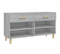 vidaXL Shoe Cabinet Grey Sonoma 102x35x55 cm Engineered Wood UK NEW