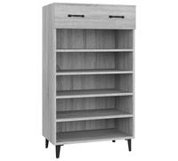 vidaXL Shoe Cabinet Grey Sonoma 60x35x105 cm Engineered Wood UK