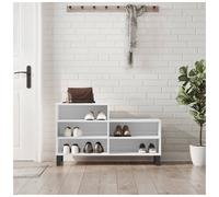 vidaXL Shoe Cabinet High Gloss White 102x36x60 cm Engineered Wood