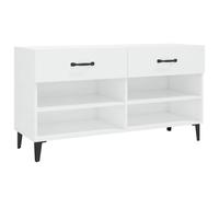 Shoe Cabinet High Gloss White Engineered Wood Storage Cupboard vidaXL