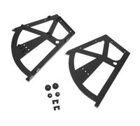 Shoe Cabinet Hinges 2pcs Black Plastic for Two Layer Flip Down Doors | Thickened Wear Resistant Construction, Fan Shaped Hollow Support, Precise Pivot, Space Saving Storage for Hallways