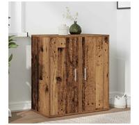 Shoe Cabinet Old Wood 32x35x70 cm Engineered Wood 2-Door Board Shelves Slim Fit