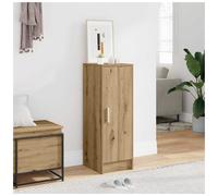 Shoe Cabinet Old Wood 32x35x92cm Engineered Wood 2-Door Slim Hall Storage Entry