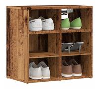 Shoe Cabinet Old Wood 52.5x30x50cm Engineered Wood 9-Shelf Slim Hallway Storage