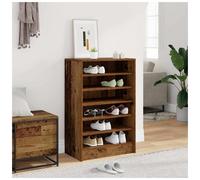 Shoe Cabinet Old Wood 60x35x92 cm Engineered Wood 5-Shelf 2-Door Entry Hall Unit