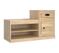 Shoe Cabinet Rack Storage Sonoma Oak Engineered Wood vidaXL