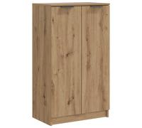 Vidaxl Shoe Cabinet Black Oak Engineered Wood Regular Shoe Cabinet, Black