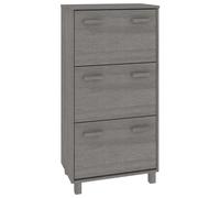 (light grey) vidaXL Shoe Cabinet Solid Wood Pine Wooden Shoe Organiser Unit Multi Colours