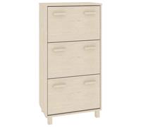(honey brown) vidaXL Shoe Cabinet Solid Wood Pine Wooden Shoe Organiser Unit Multi Colours