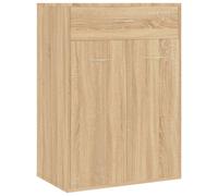 vidaXL Shoe Cabinet Sonoma Oak 60x35x84 cm Engineered Wood, Brown