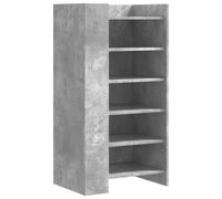 vidaXL Shoe Cabinet Concrete Grey 52x37.5x100 cm Engineered Wood
