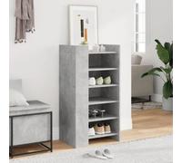 vidaXL Shoe Cabinet Concrete Grey 52x37.5x100 cm Engineered Wood