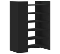 vidaXL Shoe Cabinet Shoe Storage Cupboard Shoe Rack Black Engineered Wood