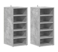 vidaXL Shoe Cabinet Concrete Grey Engineered Wood Shoe Storage Organiser Rack