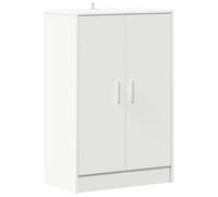 vidaXL Shoe Cabinet Smoked Oak 60x35x92 cm Engineered Wood