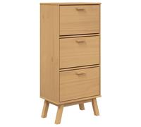 vidaXL Shoe Cabinet Shoe Storage Shelf Shoe Cupboard Brown Solid Wood Pine