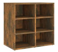 vidaXL Shoe Cabinet Black Oak - Engineered Wood, 52x30x50.5 cm - Hallway Entry Storage