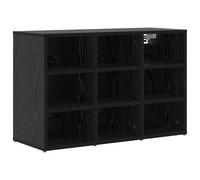 Shoe Cabinet Black Oak 52x30x50.5cm Engineered Wood Hallway Entry Storage Bench